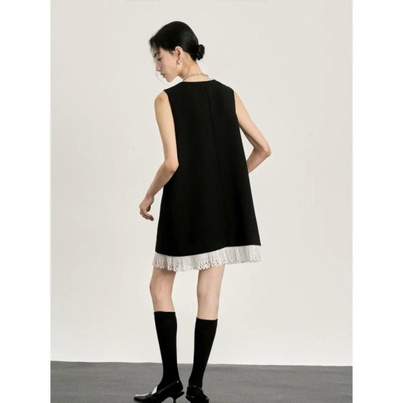 Lion & Cat sleeveless lace trimmed blazer dress S - Picture 9 of 10